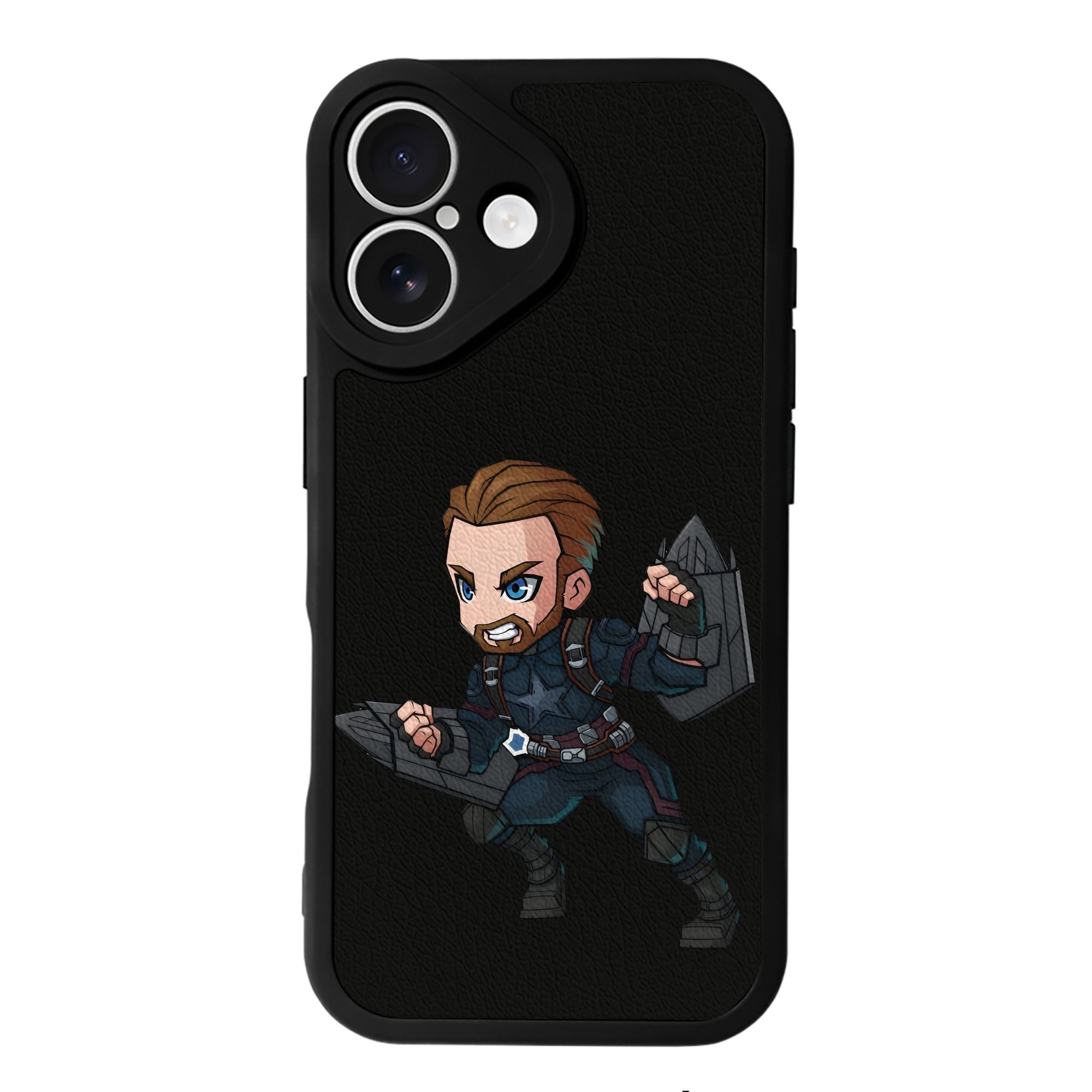 （画像用） アベンジャーズ The Avengers 【iPhone 16シリーズ対応】シリコンスマホケース（レザー調） 材質：シリコン